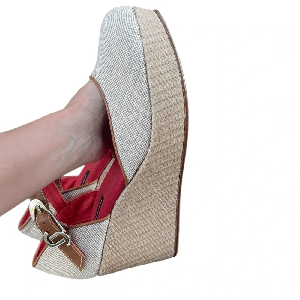 Julieta Barcelona Ona Espadrille Platform Sandals Tan Size 39 NWT